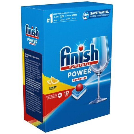 Finish Power Essential Lemon Sparkle Dishwasher Tablets 112