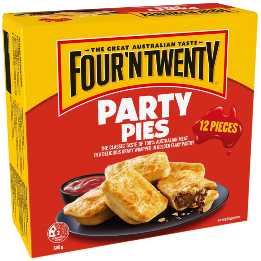 Four n twenty party pies 12pk 600g