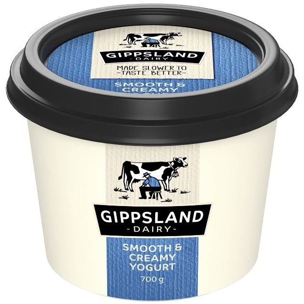 Gippsland Dairy Smooth & Creamy Plain Yoghurt 700g