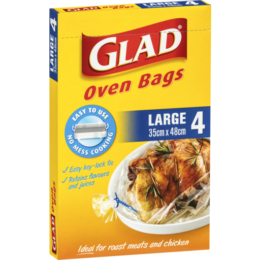 Glad Oven Bag Large 4pk