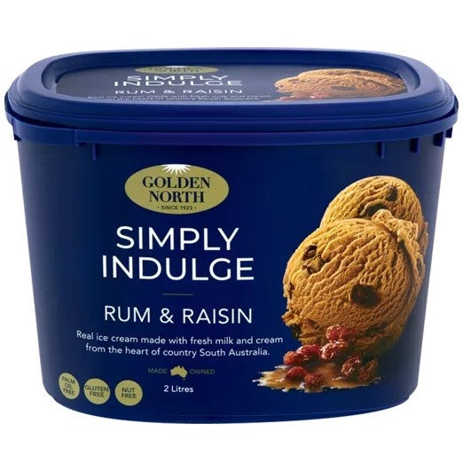 Golden North Rum & Raisin Ice Cream 2L