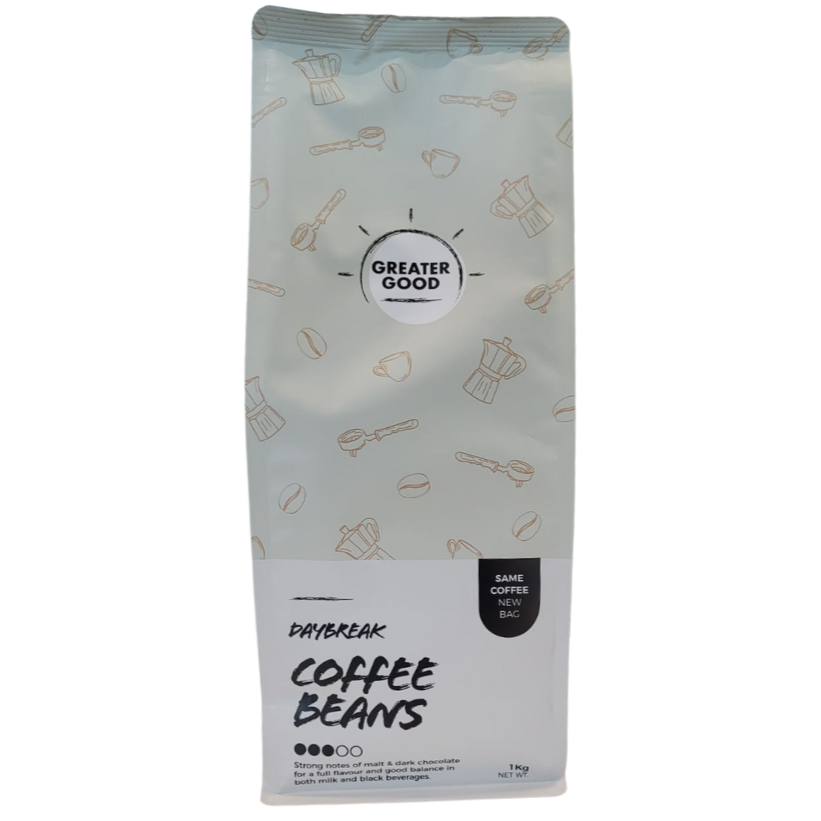 Greater Good Coffee Beans Daybreak Premium Blend Medium Roast 1kg