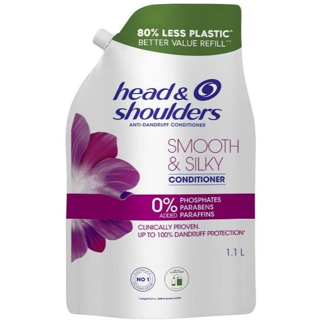 Head & Shoulders Smooth & Silky Conditioner 1.1L Refill