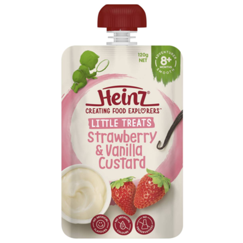 Heinz Baby Food 8+ Months Strawberry Vanilla Custard 120g