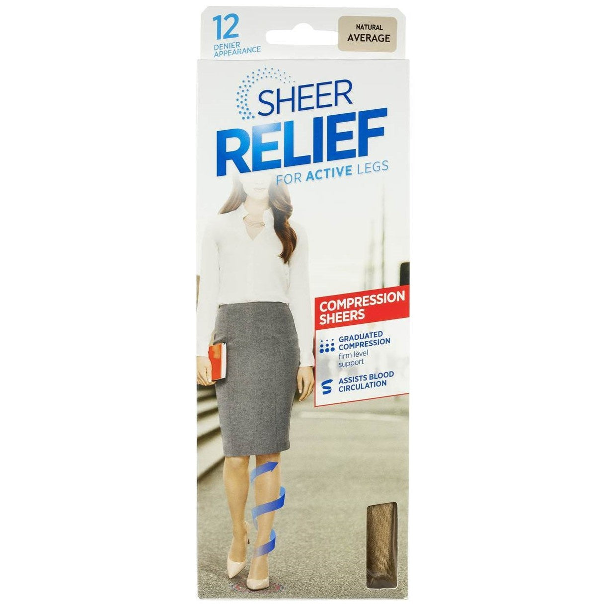 Kayser Sheer Relief Firm Compression Sheers - Natural