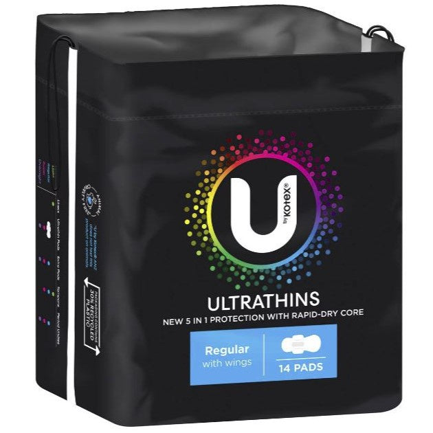 U By Kotex Ultra Thin Regular Wing 14pk