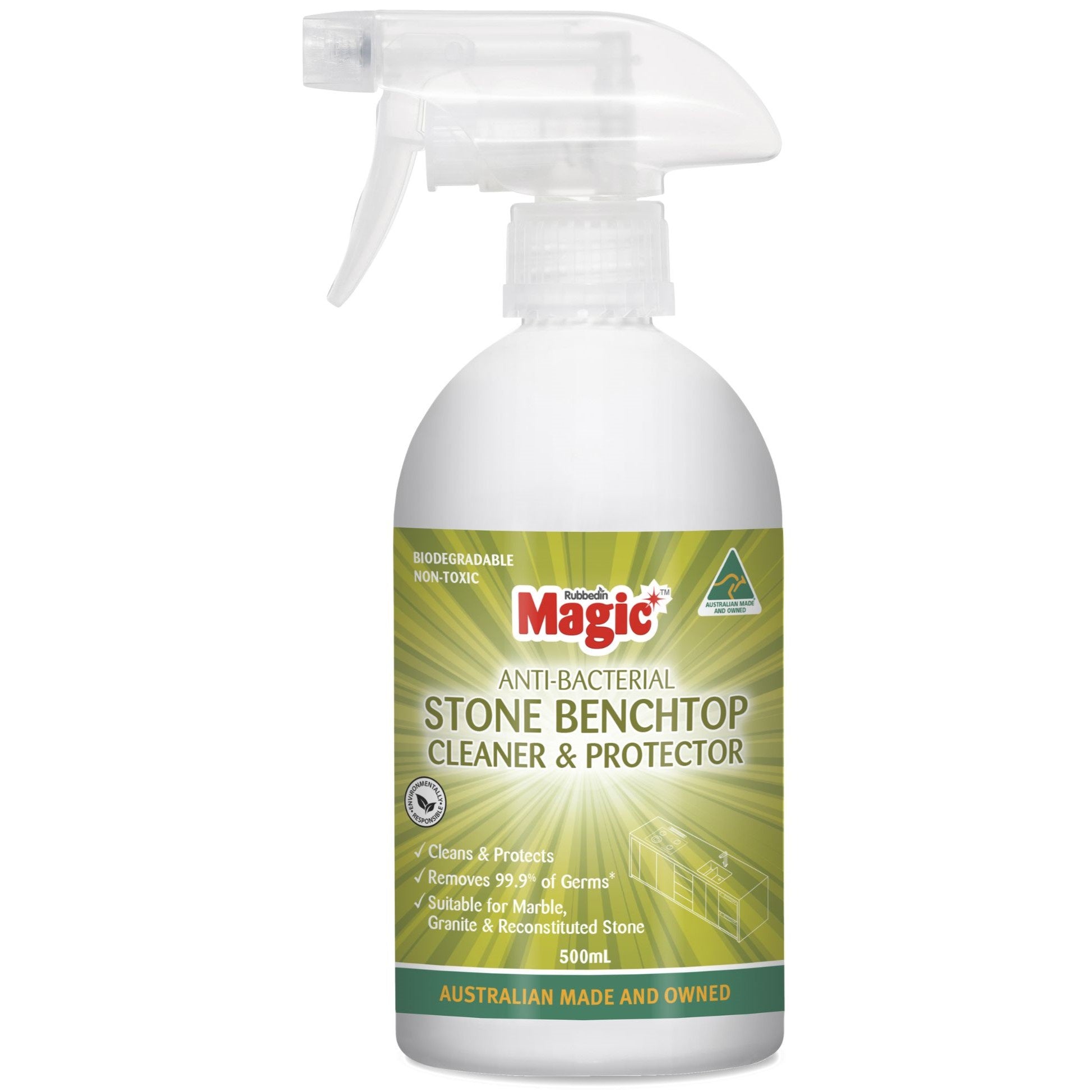 Magic Stone Benchtop Cleaner & Protector 500ml Trigger Bottle