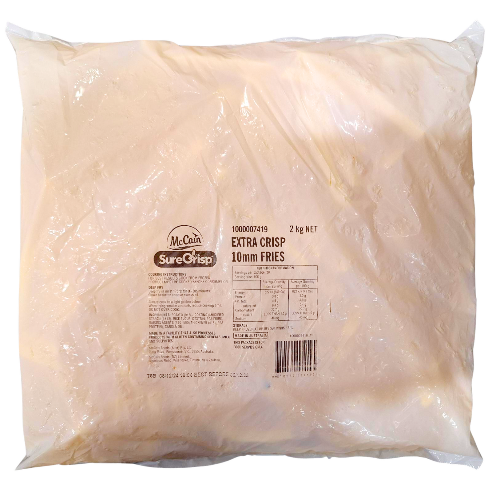 McCain Sure Crisp 10mm Fries GF 2kg