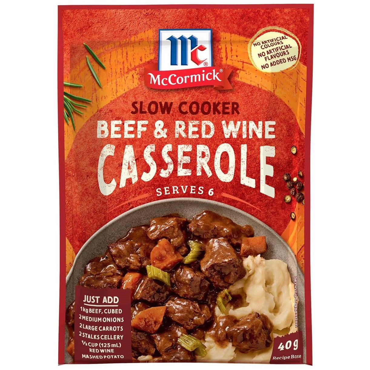 McCormick Slow Cookers - Beef & Red Wine Casserole 40g