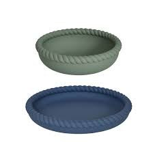 Mellow Plate & Bowl - Blue/Olive