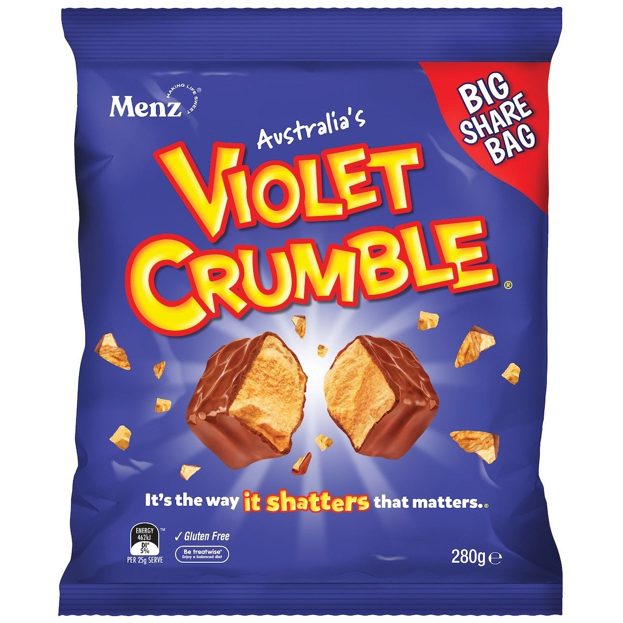 Menz Violet Crumble Sharebag 280g