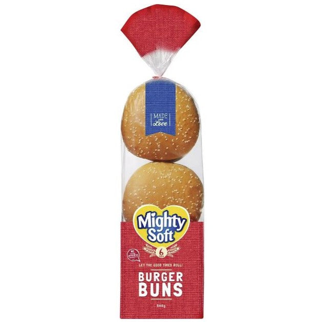 Mighty Soft Burger Buns 6pk