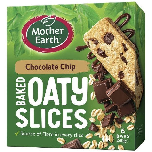 Mother Earth Baked Oaty Slice Chocolate Chip  240g