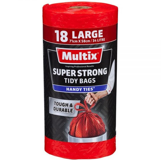 Multix Superstrong Tidy Bags Large 34L 18 pack