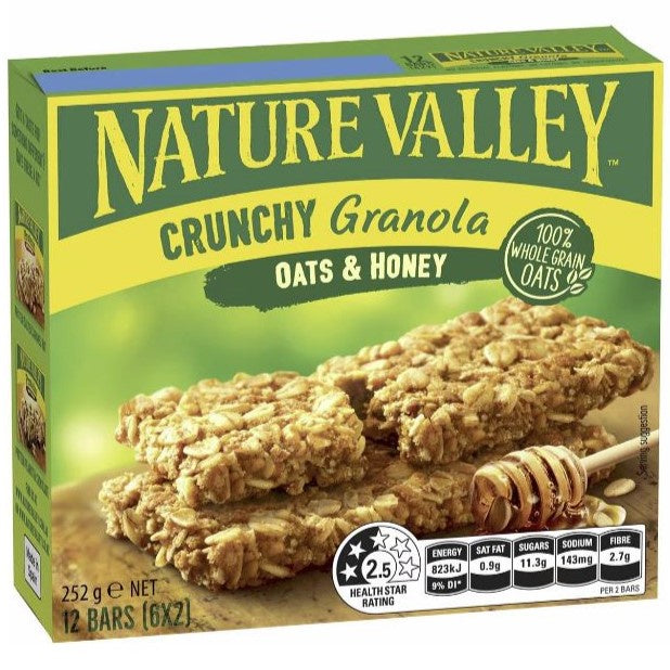 Nature Valley Crunchy Oats & Honey Bars 6pk 252g