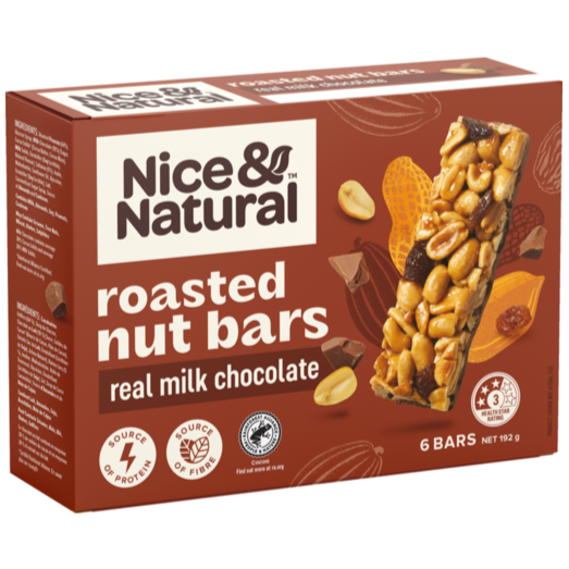 Nice & Natural Roasted Nut & Milk Chocolate (6pk) 192g