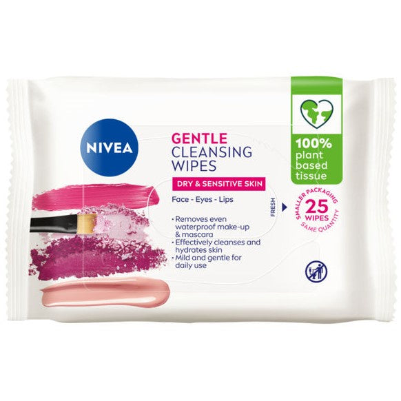 Nivea Daily Essential Wipes Gentle 25 Pack