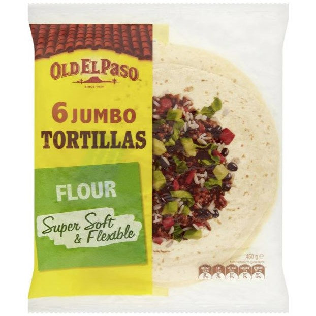 Old El Paso Tortilla Jumbo 6 pack 450g