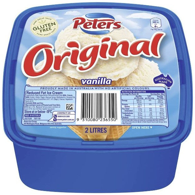 Peters Original Vanilla Icecream 2L