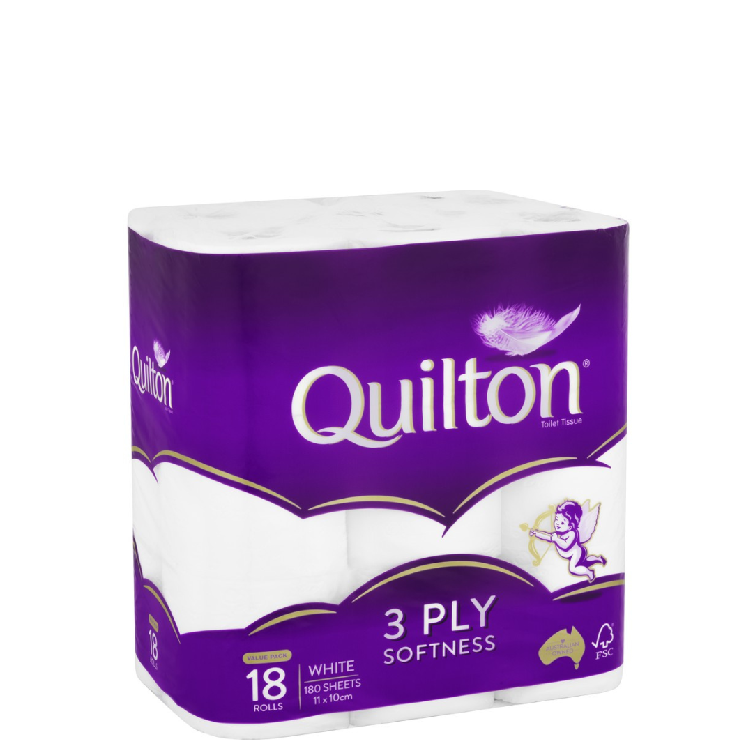 Quilton 3ply Toilet Tissue - BULK 5 x 18pk