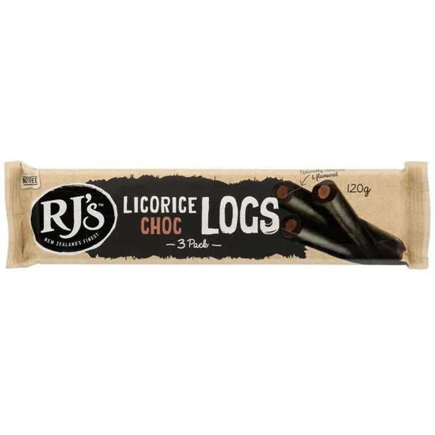 RJ's Licorice Choc Logs 3pk