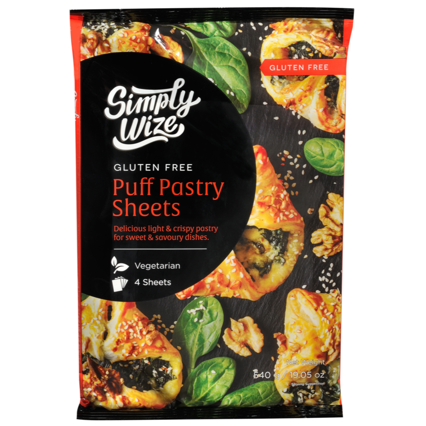 Simply Wize Gluten Free Puff Pastry  4 sheets 540g