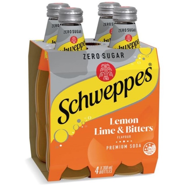 Schweppes Lemon Lime & Bitters 300ml x 4pk