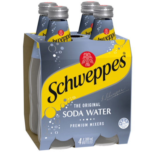 Schweppes Soda Water 300ml x 4pk