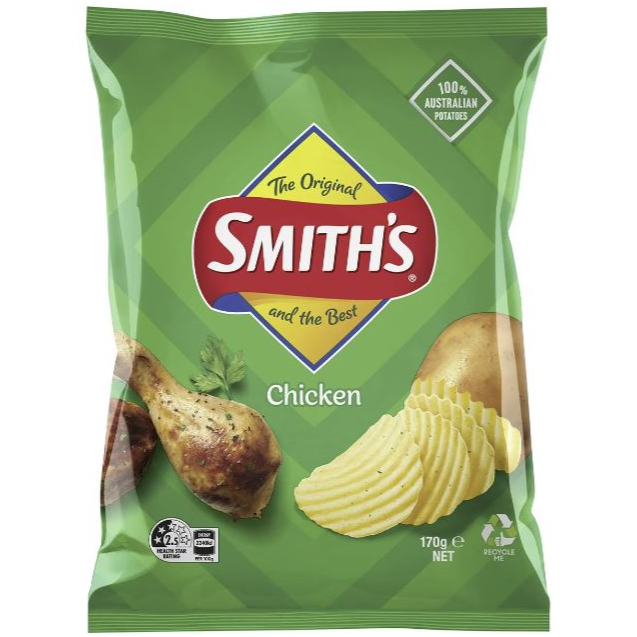 Smiths Crinkle Cut Chips Chicken 170g