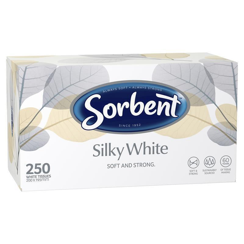 Sorbent Facial Tissues Silky White 250 sheets