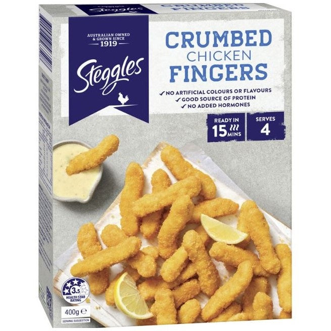 Steggles Crumbed Chicken Fingers 400g