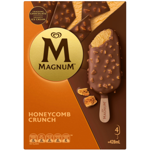 Streets Magnum Honeycomb Crunch 4pk 428ml