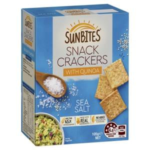 Sunbites Sea Salt  Crackers With Quinoa 105g