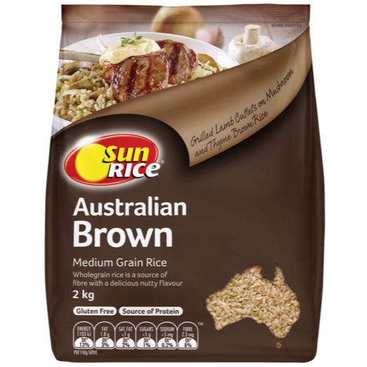 Sunrice Medium Grain Brown Rice 1kg