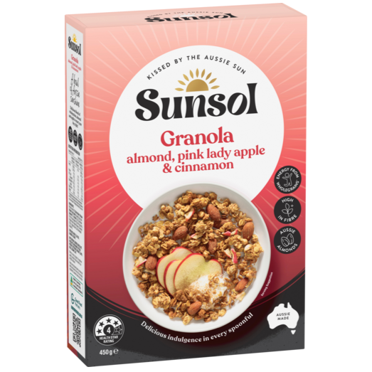 Sunsol Granola Almond Pink Lady Apple & Cinnamon 450g