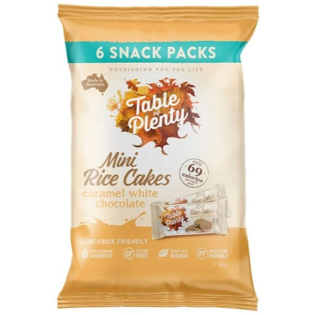 Table of Plenty Mini  Caramel & White Chocolate Rice Cakes  6pk  84g