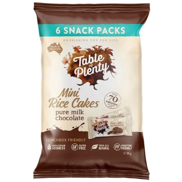 Table of Plenty Mini Milk Chocolate Rice Cakes 6pk 84g