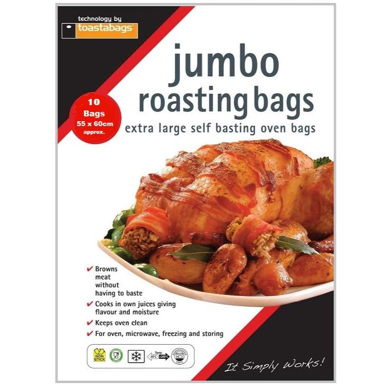 Toastabags Jumbo Oven Roasting Bags, 55 x 60cm 10pk