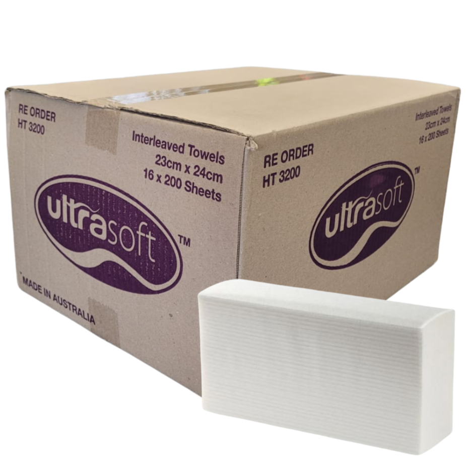 Ultrasoft Deluxe Extra Thick Slimfold Towel 24x23cm, 3200/ctn