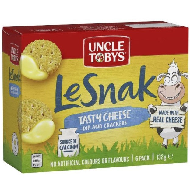 Uncle Tobys Le Snak Tasty Cheese 6pk