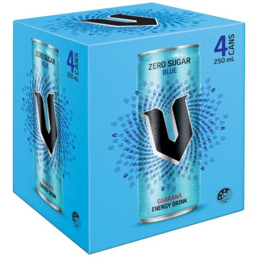 V Energy Drink Sugar Free Blue 250ml x 4