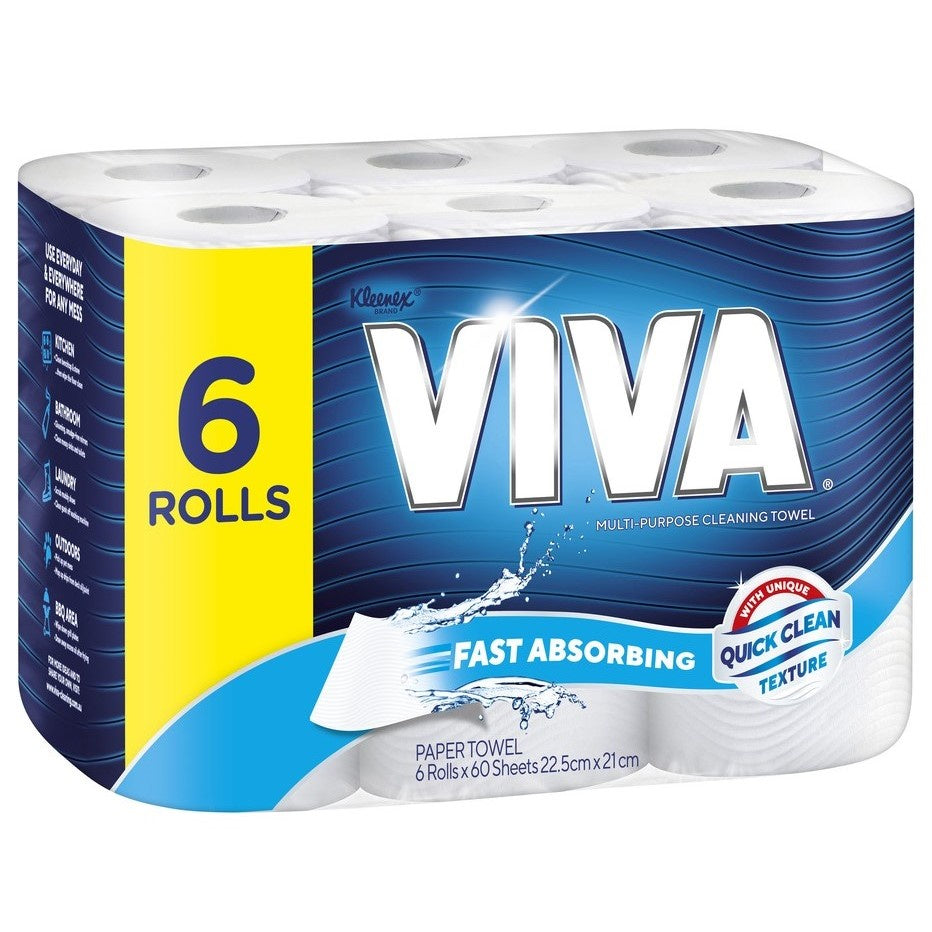 Viva Paper Towel Regular White 6 Pack