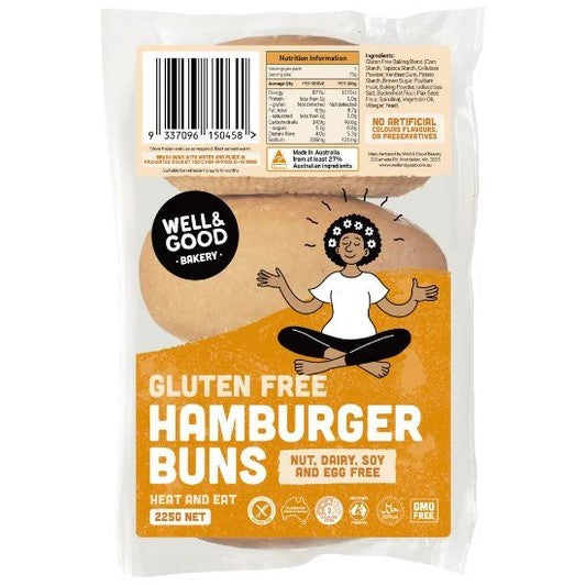 Well & Good GF Hamburger Buns 3pk 300g