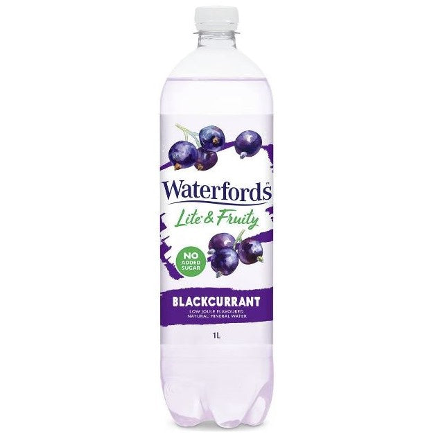 Waterfords  Blackcurrant Sparkling Mineral water 1L