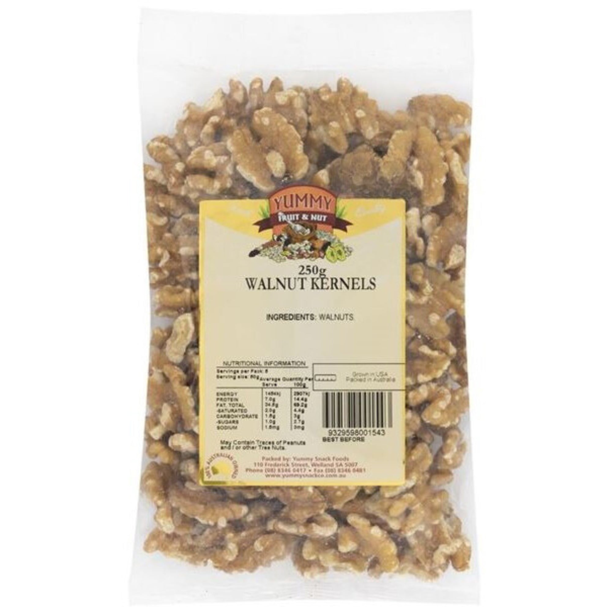 Yummy Snack Foods Walnuts 250g