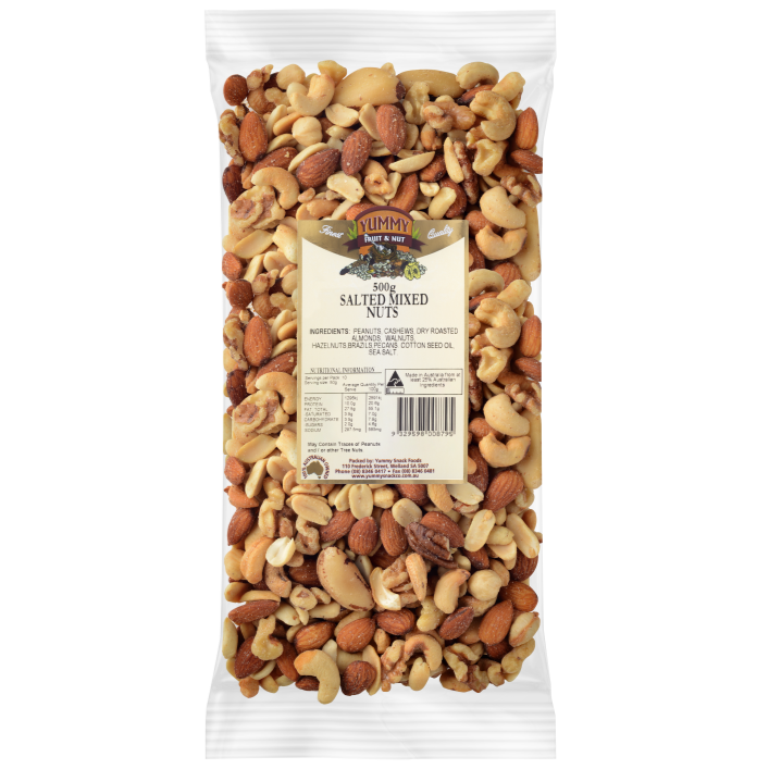 Yummy Snack Foods Mixed Nuts Salted 500g