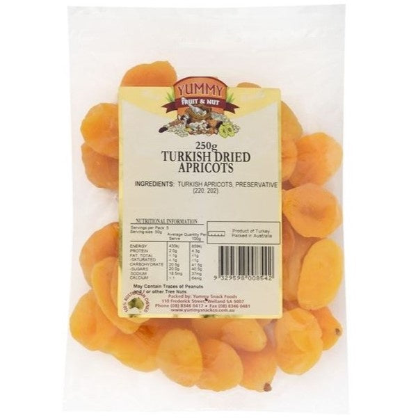 Yummy Snack Foods Apricots Dried 250g