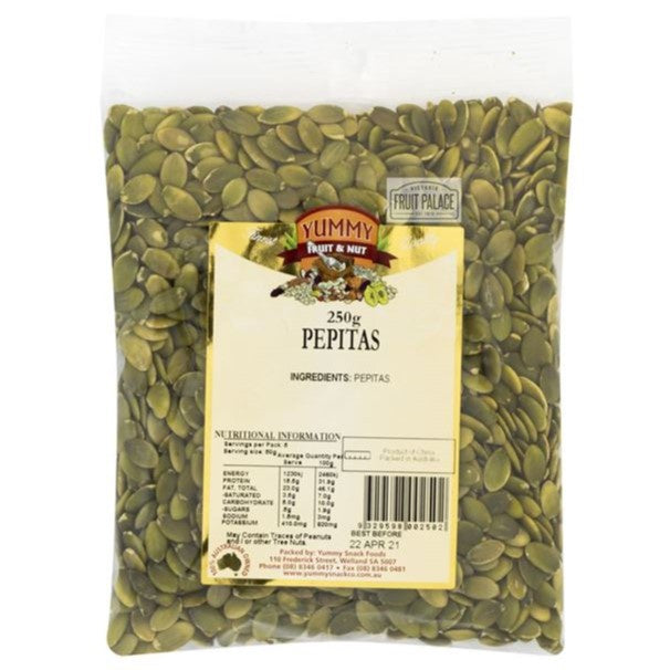 Yummy Snack Foods Pepitas 250g