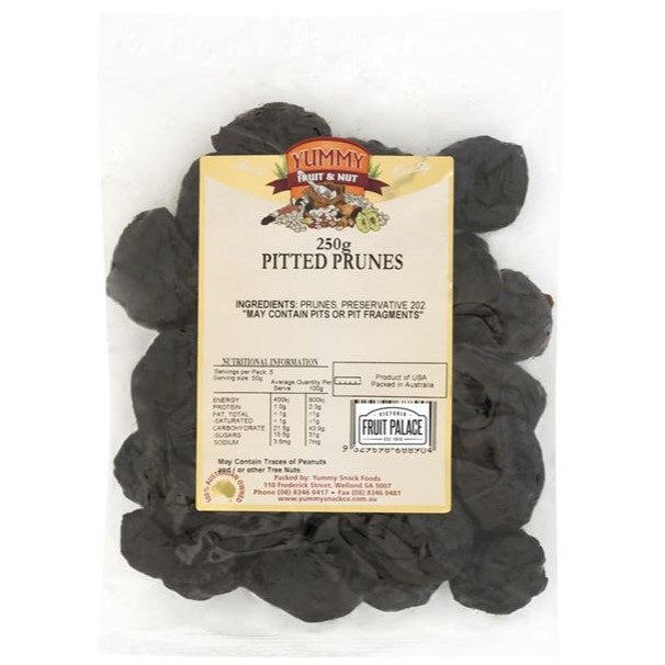 Yummy Snack Foods Prunes Pitted 250g