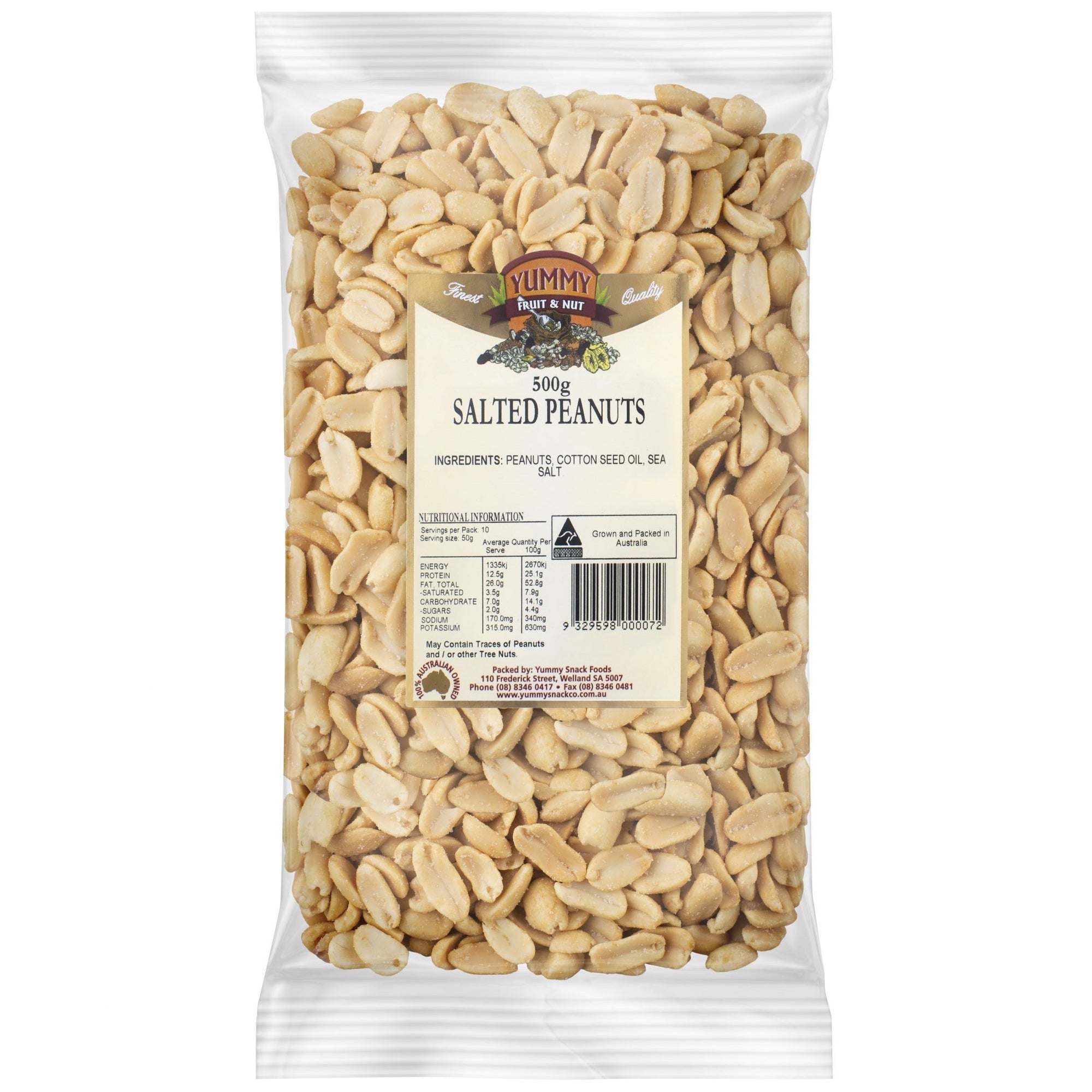 Yummy Snack Foods Salted Peanuts 500g